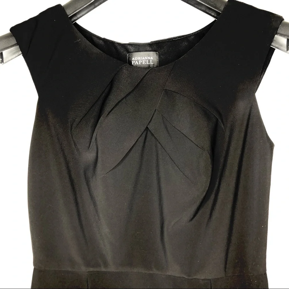 ADRIANNA PAPELL little black dress with decorative chest and back; size … - Picture 11 of 13